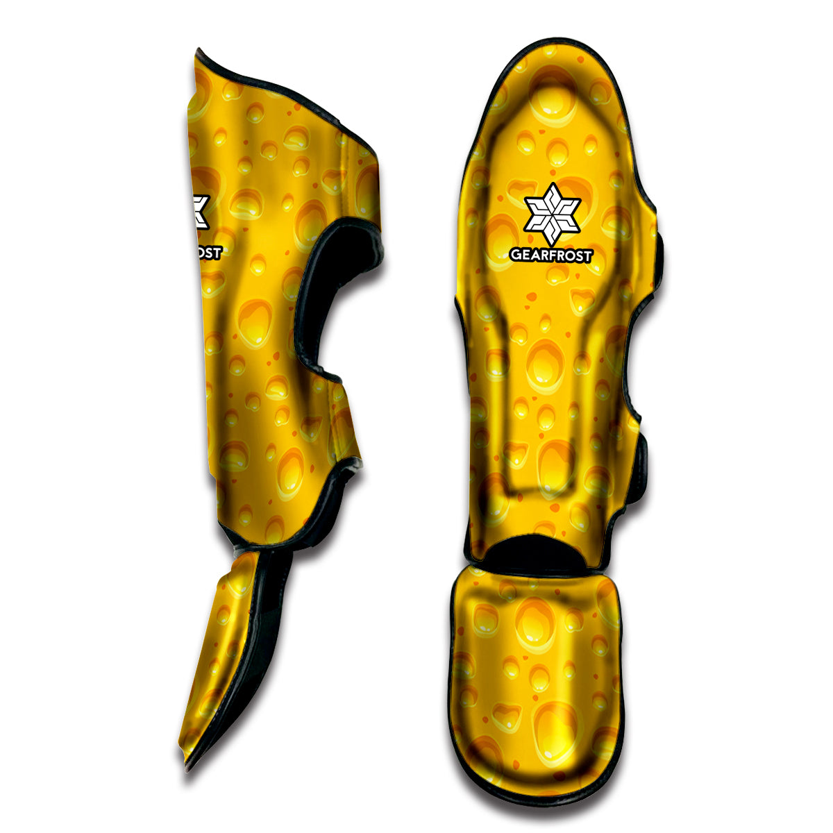 Yellow Cheese Print Muay Thai Shin Guard