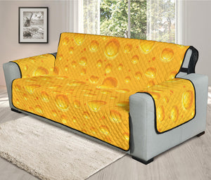 Yellow Cheese Print Oversized Sofa Protector