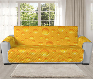 Yellow Cheese Print Oversized Sofa Protector