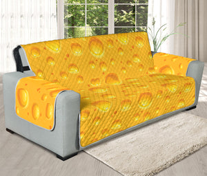 Yellow Cheese Print Oversized Sofa Protector