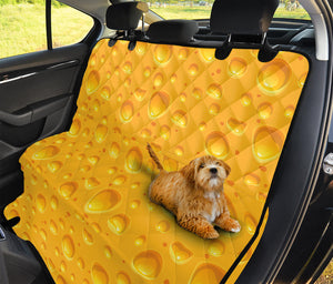 Yellow Cheese Print Pet Car Back Seat Cover