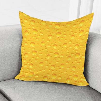 Yellow Cheese Print Pillow Cover