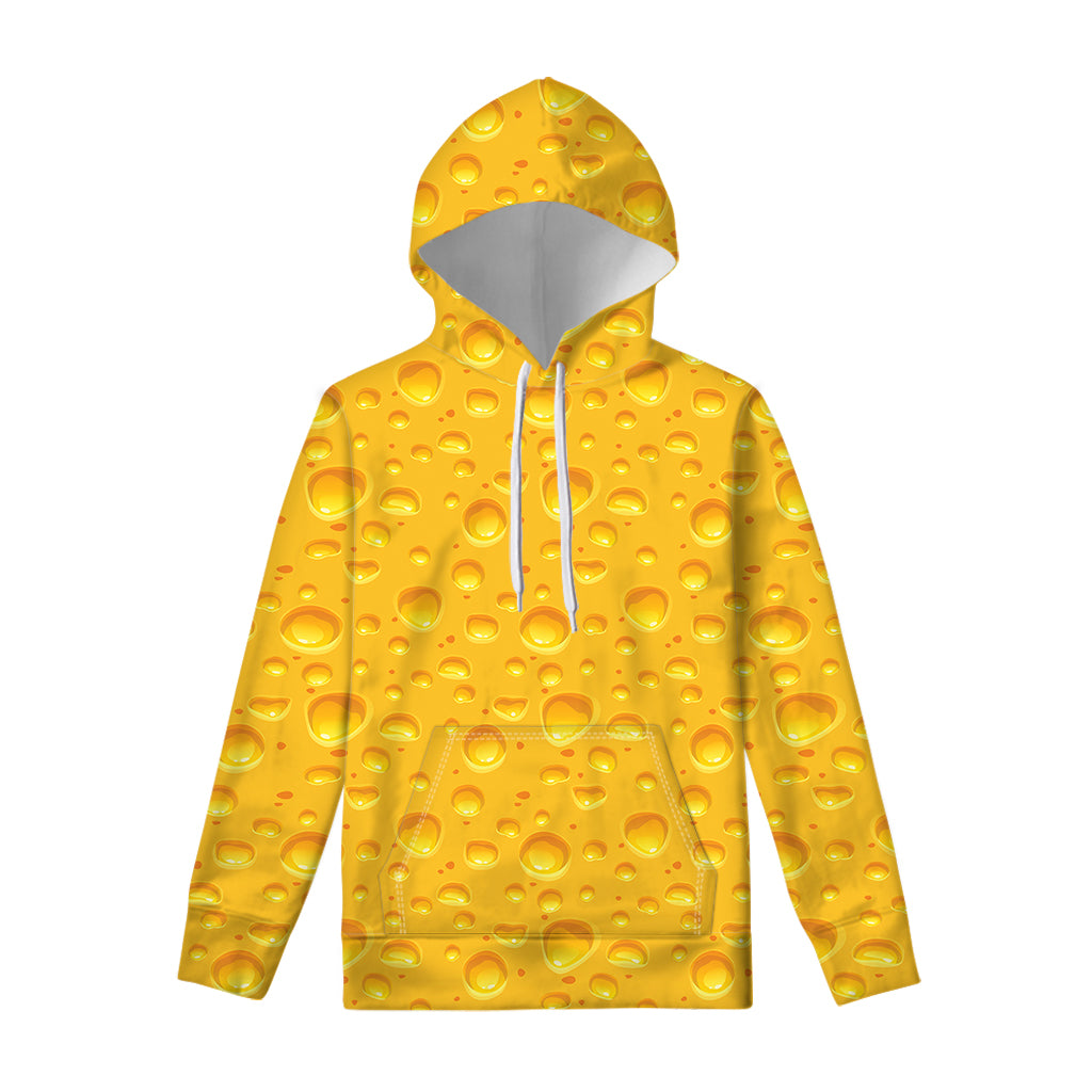 Yellow Cheese Print Pullover Hoodie