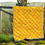 Yellow Cheese Print Quilt