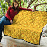 Yellow Cheese Print Quilt