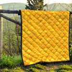 Yellow Cheese Print Quilt