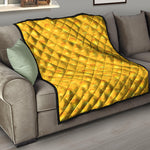 Yellow Cheese Print Quilt