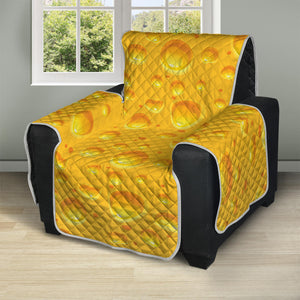 Yellow Cheese Print Recliner Protector