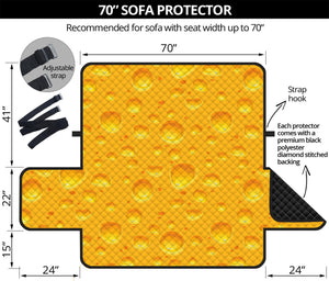 Yellow Cheese Print Sofa Protector