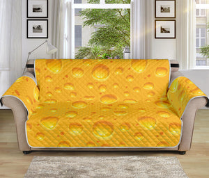 Yellow Cheese Print Sofa Protector