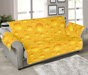 Yellow Cheese Print Sofa Protector