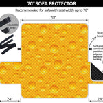 Yellow Cheese Print Sofa Protector