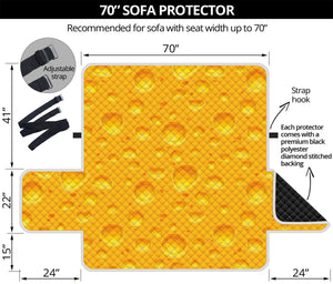 Yellow Cheese Print Sofa Protector