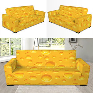 Yellow Cheese Print Sofa Slipcover