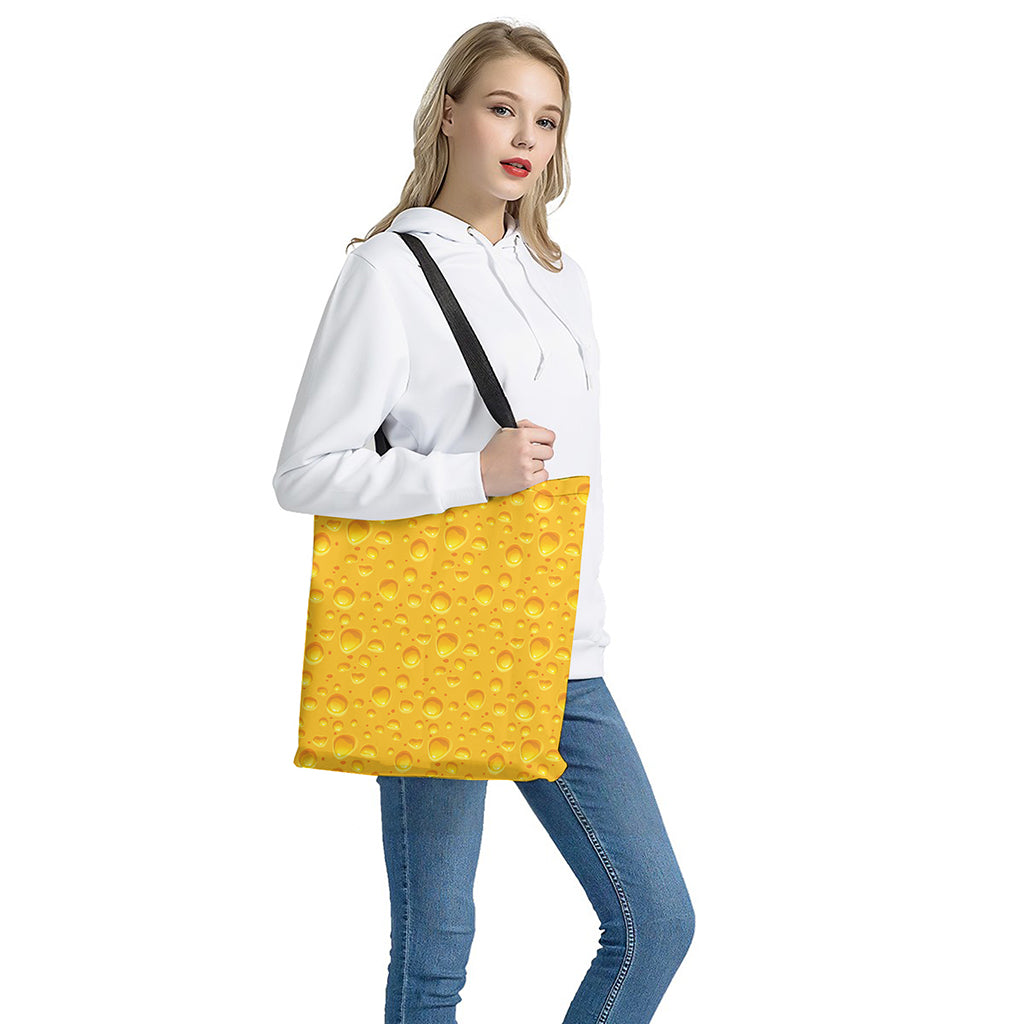 Yellow Cheese Print Tote Bag