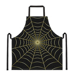 Yellow Cobweb Print Apron