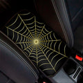 Yellow Cobweb Print Car Center Console Cover