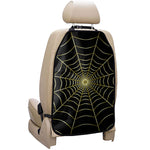 Yellow Cobweb Print Car Seat Organizers