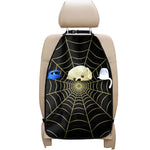 Yellow Cobweb Print Car Seat Organizers
