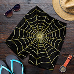 Yellow Cobweb Print Men's Shorts