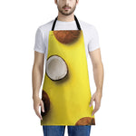 Yellow Coconut Pattern Print Apron