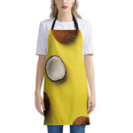 Yellow Coconut Pattern Print Apron