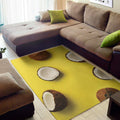 Yellow Coconut Pattern Print Floor Mat