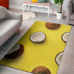 Yellow Coconut Pattern Print Area Rug