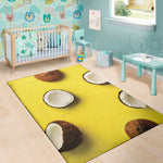 Yellow Coconut Pattern Print Area Rug