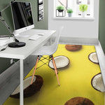 Yellow Coconut Pattern Print Area Rug