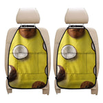 Yellow Coconut Pattern Print Car Seat Organizers