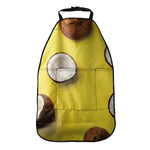Yellow Coconut Pattern Print Car Seat Organizers