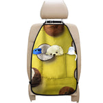 Yellow Coconut Pattern Print Car Seat Organizers