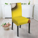 Yellow Coconut Pattern Print Dining Chair Slipcover
