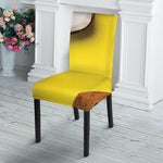 Yellow Coconut Pattern Print Dining Chair Slipcover