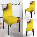 Yellow Coconut Pattern Print Dining Chair Slipcover