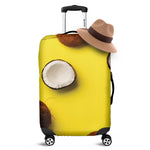Yellow Coconut Pattern Print Luggage Cover