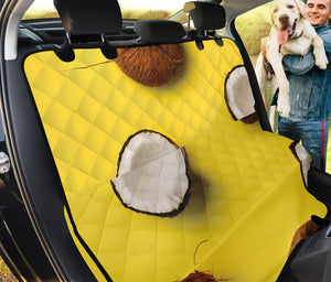 Yellow Coconut Pattern Print Pet Car Back Seat Cover