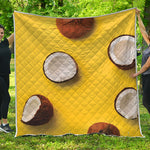 Yellow Coconut Pattern Print Quilt