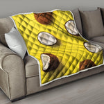 Yellow Coconut Pattern Print Quilt