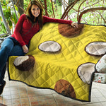 Yellow Coconut Pattern Print Quilt