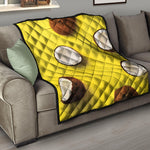Yellow Coconut Pattern Print Quilt