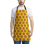 Yellow Cookie Pattern Print Apron