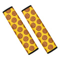 Yellow Cookie Pattern Print Car Seat Belt Covers