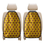 Yellow Cookie Pattern Print Car Seat Organizers