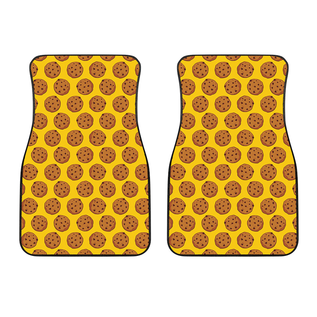 Yellow Cookie Pattern Print Front Car Floor Mats