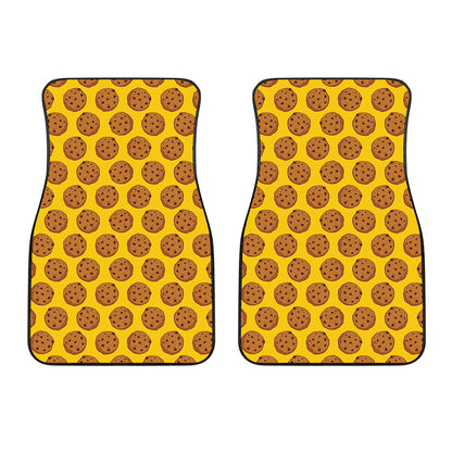 Yellow Cookie Pattern Print Front Car Floor Mats