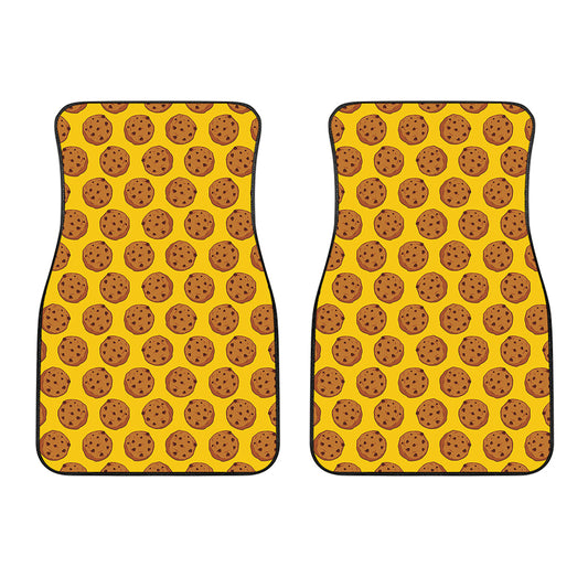 Yellow Cookie Pattern Print Front Car Floor Mats