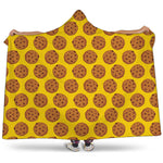 Yellow Cookie Pattern Print Hooded Blanket