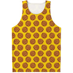 Yellow Cookie Pattern Print Men's Tank Top